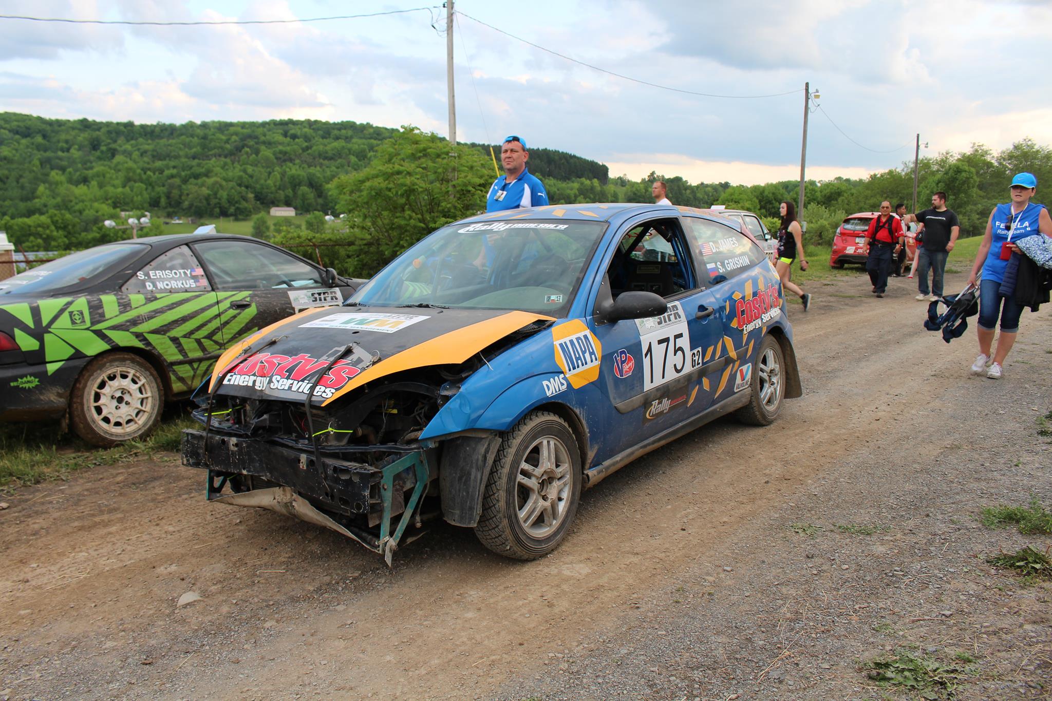 Wrecked Rally Car