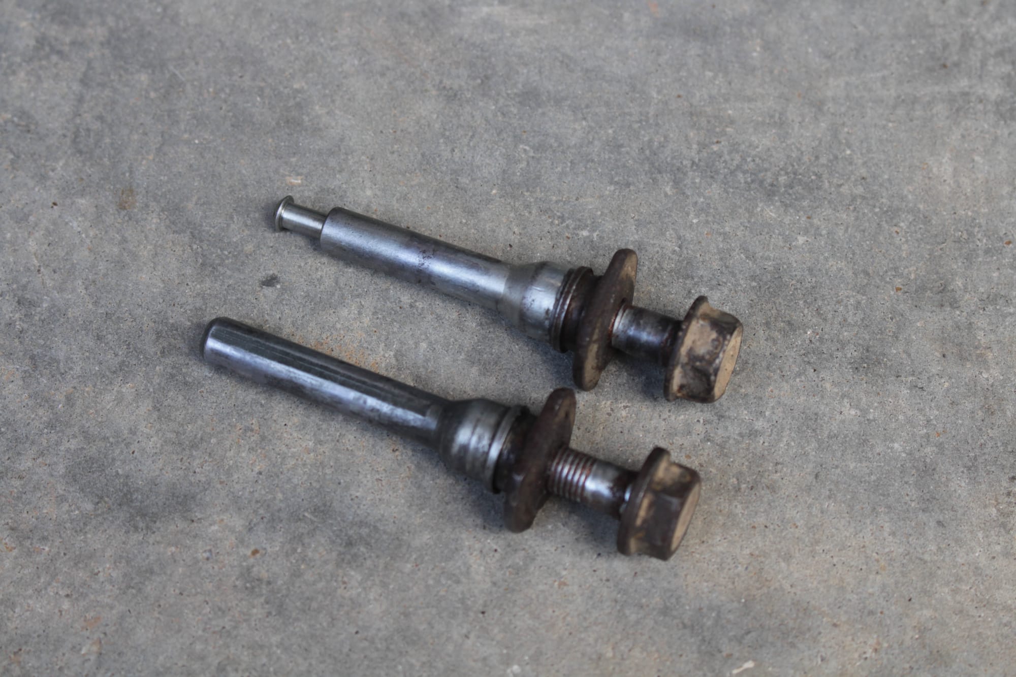 Caliper Slide Pins With Bushing Removed