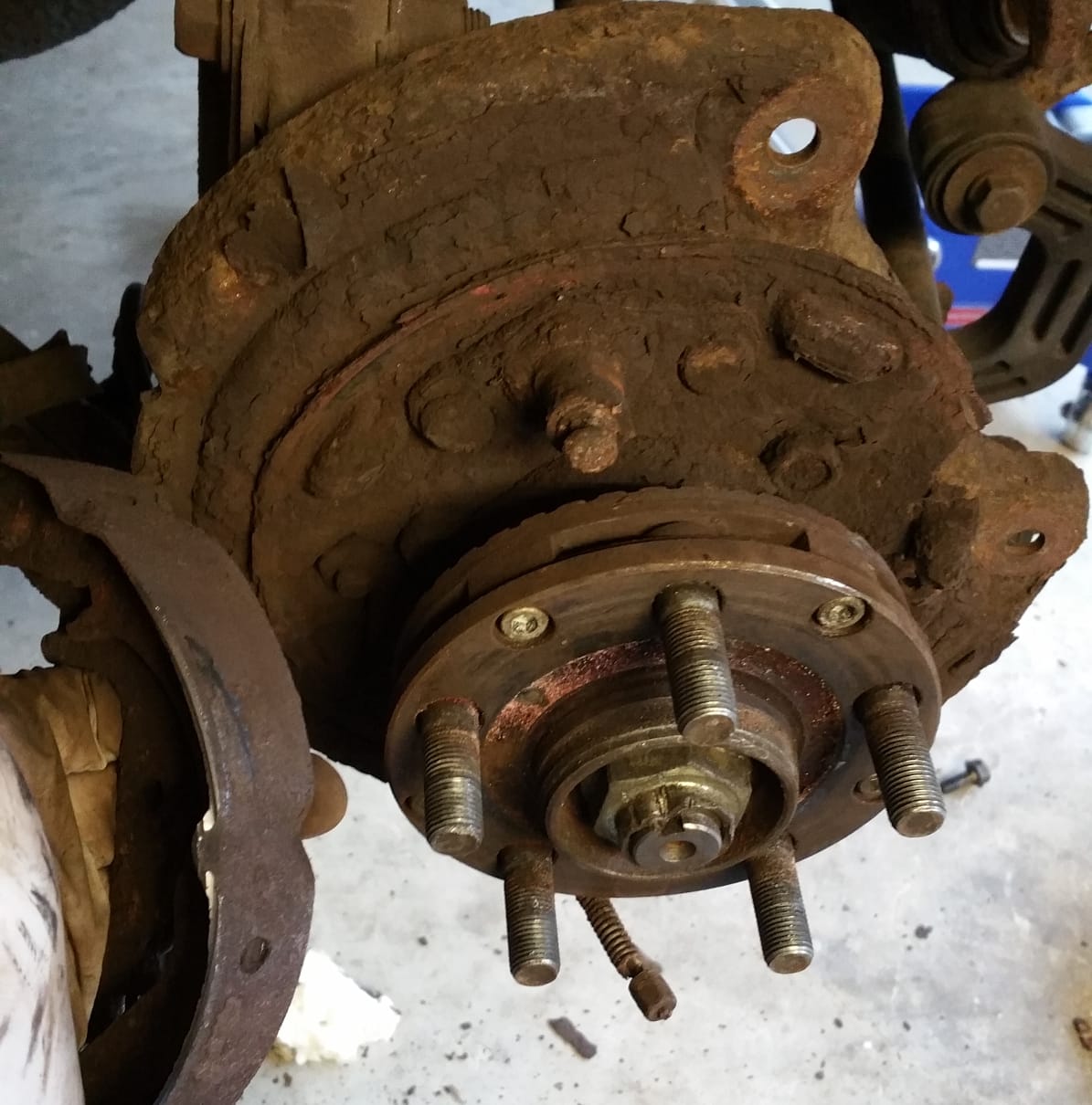 Rusty Rear Spindle Subaru