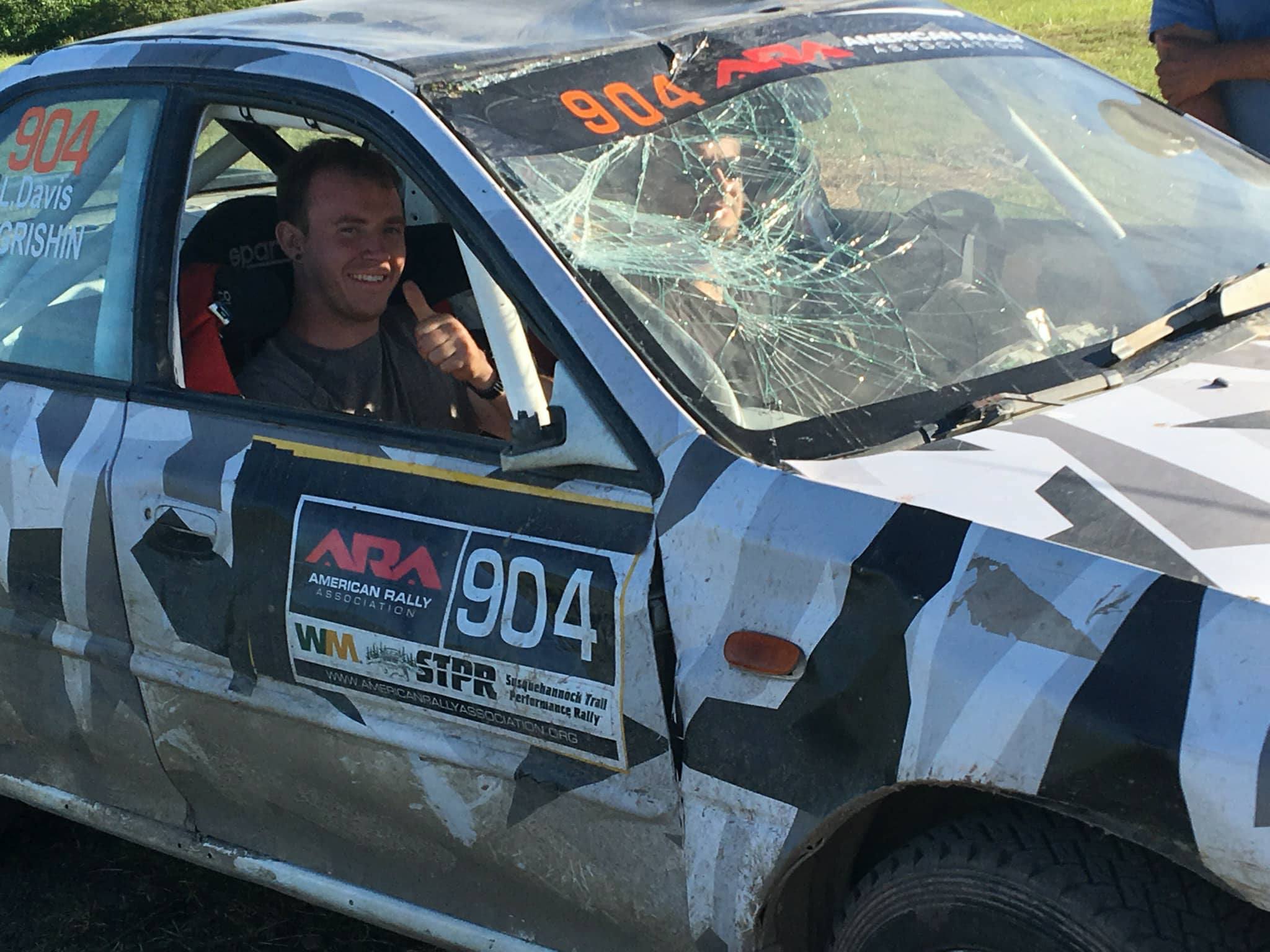 Wrecked Rally Car